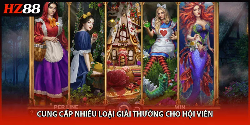 Cung cấp nhiều loại giải thưởng cho hội viên